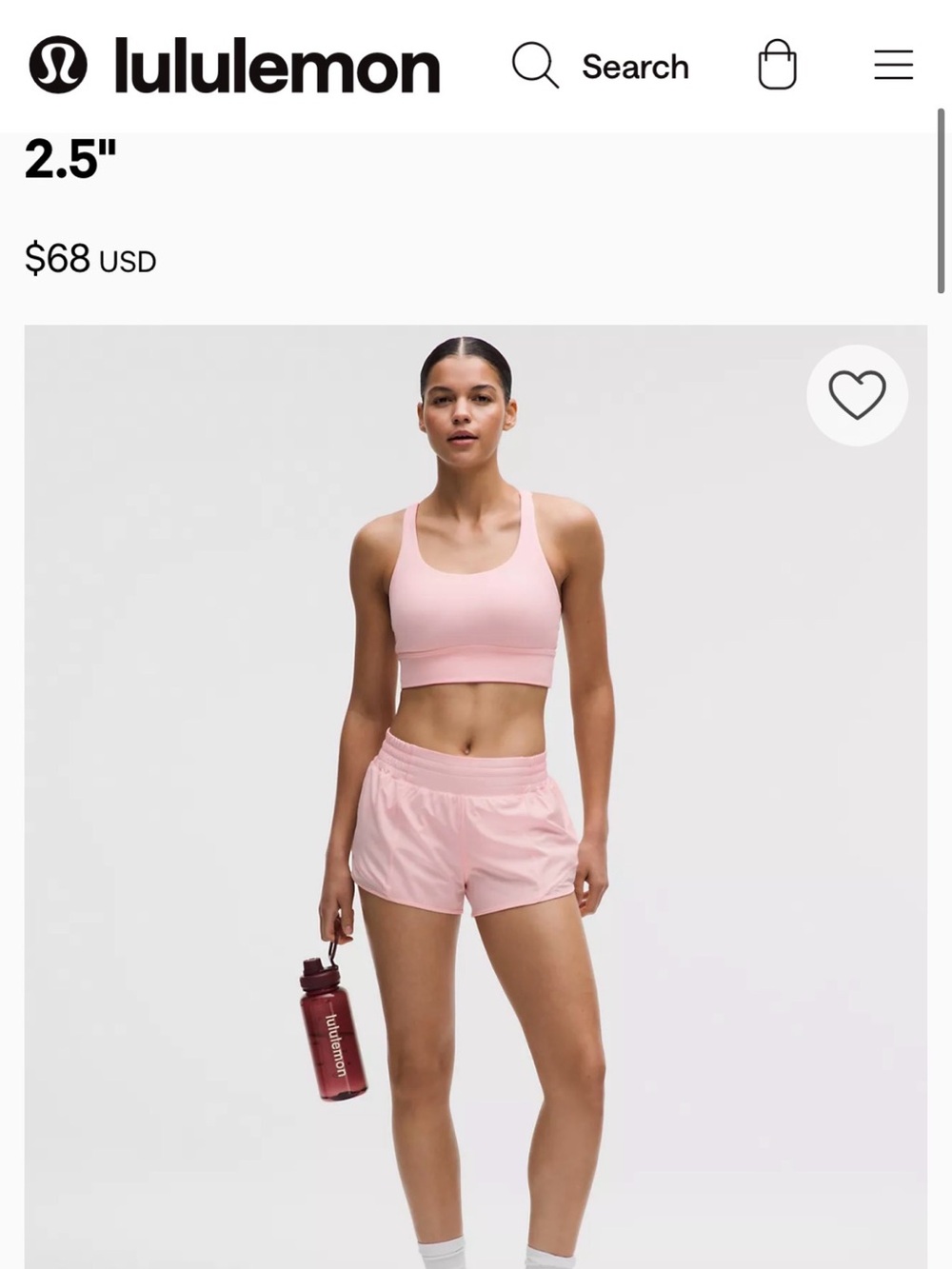 2.5” lululemon athletica Women’s hotty hot Pink Running Shorts - Picture 10 of 10
